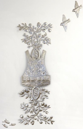 Adeela Suleman UNTITLED 4 (SUICIDE JACKET WITH LEMON TREE) (Ed. of 3) 2010 Steel 65 x 25 in.