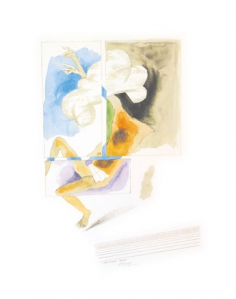 M F Husain HUMAN SPACES 8 (Human Space Series) Limited edition serigraph (edition of 150) individual serigraph $750; set of 4 $2,500 18 x 14 in.