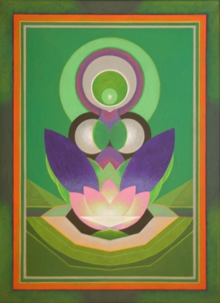 G.R. Santosh PADMA GARBHA 1998 Oil on canvas 53 x 39 in. SOLD