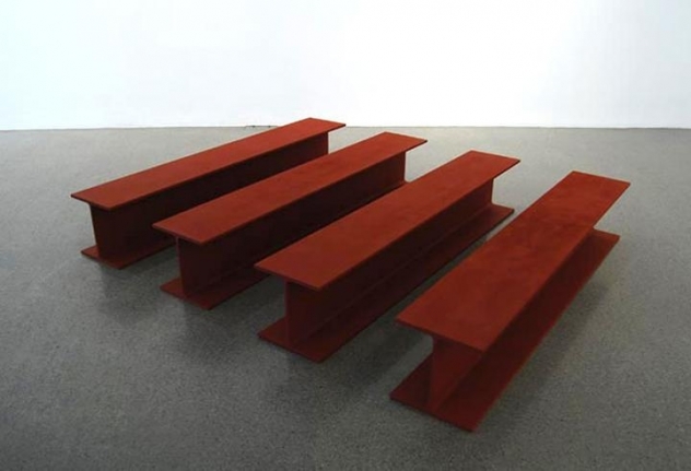Rasheed Araeen SCULPTURE NO 1 1965 Steel and paint 12 x 12 x 72 in. (x4)