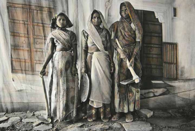 Waswo X Waswo Road Crew, 2007 Hand-colored b/w photograph on paper 24 x 36 in