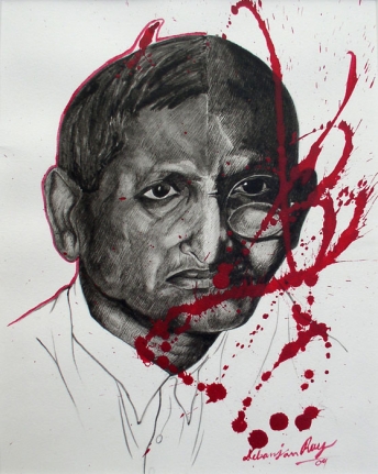 Debanjan Roy, Untitled 8, 2009, Acrylic on paper, 14 x 11 in