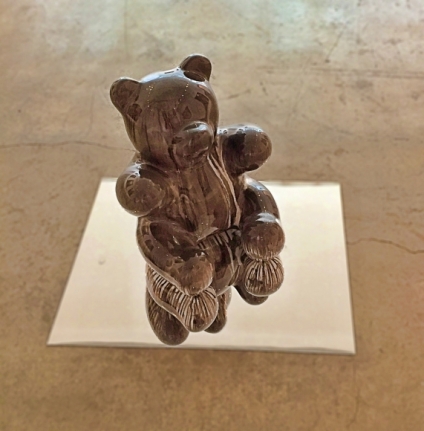 Arunkumar H G Bear 2018 Paper pulp, cement, wood glue, aluminum, floor paint and clear coat 20.5 x 18 x 17.5 in.
