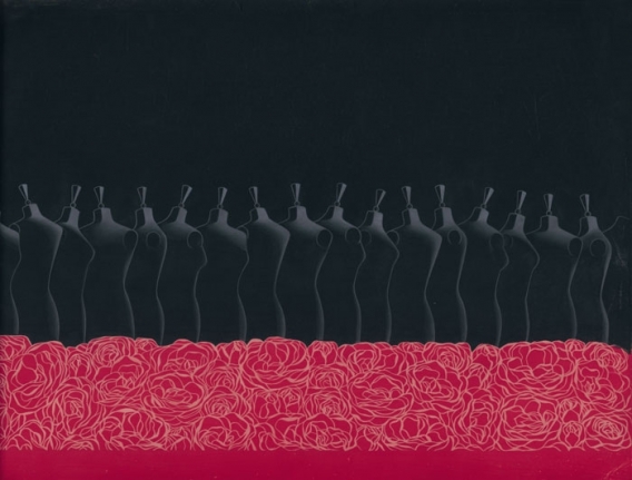 Ayesha Durrani GARDEN OF EDEN 2008 Gouache on wasli 15 x 20 in.