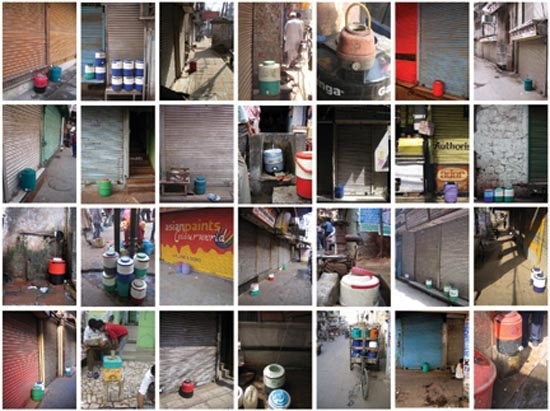 Atul Bhalla MAYUR JUGS 2007 Archival pigment print (set of 28) 16 x 12 in. each, shown in grid formation Edition of 3 + 1AP