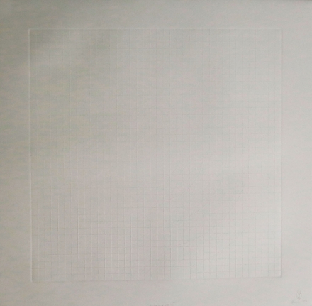Abdullah M. I. Syed ENMESHED WHITE (Ed. of 3) 2013 Embossed on Velin Arches 300gsm paper 18.7 x 18.7 in.