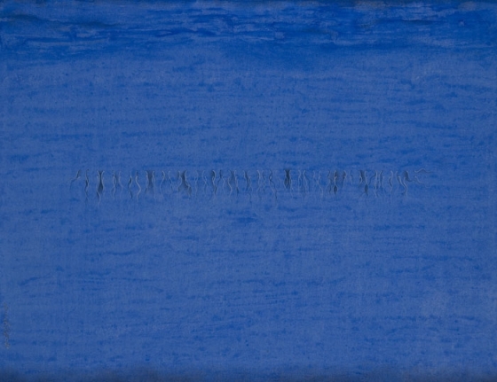 Sumaira Tazeen TAAR KASHI III (TO TAKE OUT THREADS) 2008 Opaque water based pigment on wasli 9 x 12 in.