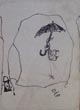 M. F. Husain 23 Jan 94 1994 Ink on paper 14 x 10 in.