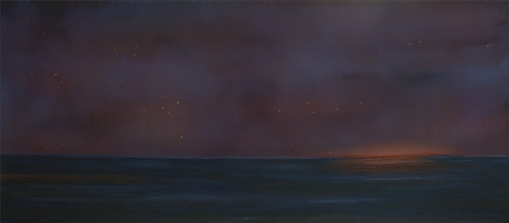 Sujith S.N., Se(a)e - II, 2018, Watercolor on paper, 35 x 82 in