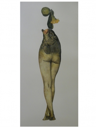 Avishek Sen, Legs & Fish, 2013, Watercolor on paper, 12 x 6 in