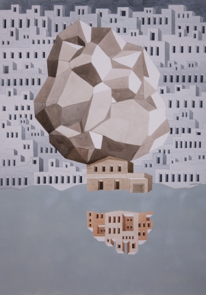 Gigi Scaria Meteor, 2017 Watercolor on paper 40.50 x 28.50 in