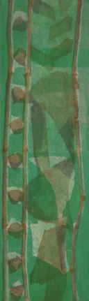 Manish Pushkale SUNDAY'S MELODY 2008 Oil on canvas 48 x 14 in.