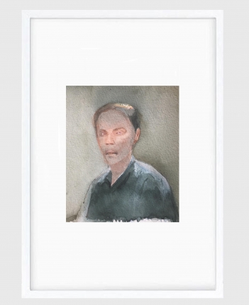 Sujith S.N. Untitled (Portrait) 10, 2020 Watercolor on paper 6h x 6.50w in