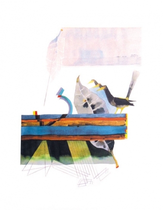 M F Husain HUMAN SPACES 6 (Human Space Series) Limited edition serigraph (edition of 150) individual serigraph $750; set of 4 $2,500 14 x 18 in.