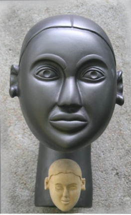 Mayyur Gupta COUPLE 2008 Graphite on wood 13 x 7.4 x 14.5 in.