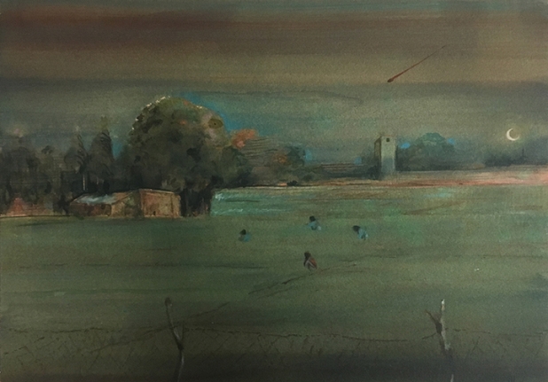 Sujith S.N., Untitled 4, 2018, Watercolor on paper, 10.50 x 14.50 in