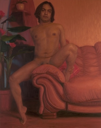 Abir Karmakar IN THE OLD FASHIONED WAY 13 2007 Oil on canvas 90 x 72 in. SOLD