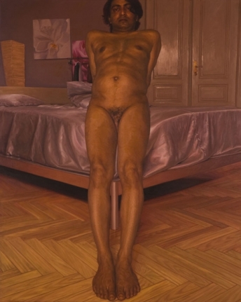 Abir Karmakar IN THE OLD FASHION WAY 8 2007 Oil on canvas 89 x 72 in.