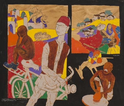 M. F. Husain Autobiography Pechwel n/d Oil on canvas 60 x 60 in