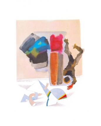 M F Husain HUMAN SPACES 10 (Human Space Series) Limited edition serigraph (edition of 150) individual serigraph $750; set of 4 $2,500 18 x 14 in.