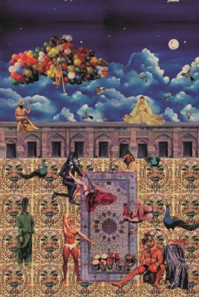 Mohsin Shafi Just Like Heaven, 2019 Sublimation on raw silk, jamawar 60 x 40 in