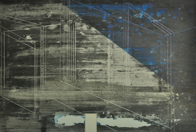 M. Pravat Untitled (22) 2016 Mixed media on paper 8 x 12 in