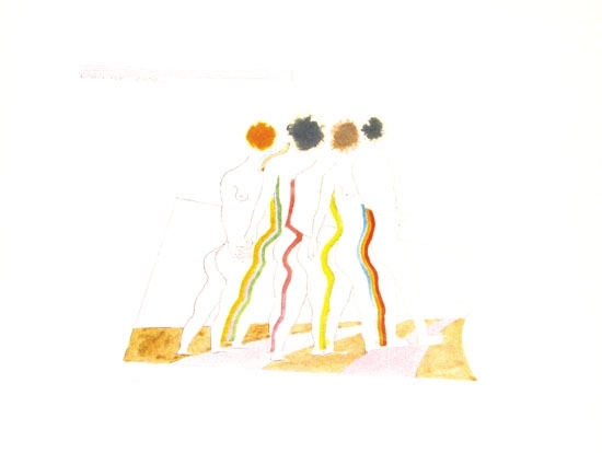 M F Husain HUMAN SPACE 3 (Human Space Series) Limited edition serigraph (edition of 150) individual serigraph $750; set of 4 $2,500 14 x 18 in.