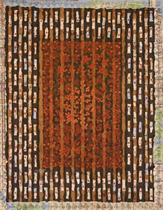 Talha Rathore A BOUNDLESS SEA III 2007 Gouache and collage on wasli 18 x 24 in.