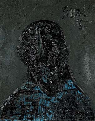 F. N. Souza HEAD 1965 Oil on board 29 x 23 in.
