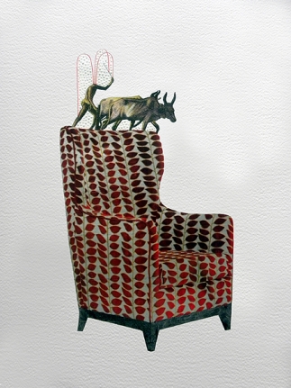 Avishek Sen Untitled 5, 2010, Mixed media on paper, 18 x 26 in