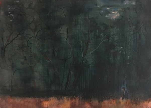 Sujith S.N., Untitled 9, 2018, Watercolor on paper, 10.50 x 14.50 in