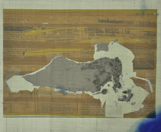 M. Pravat Untitled (B) 2016 Mixed media on paper 21 x 26 in.