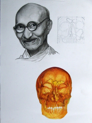 Debanjan Roy, Untitled 2, 2009, Acrylic on paper, 14 x 11 in