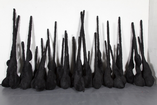 Saad Qureshi IN THE REMAINS 2013 Mixed media including fabric, paint and wood Dimensions variable