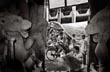 Raghu Rai Preparing for Durga Pooja, Kolkata, 1999 4 Stainless Steel Hanging Works 19.75 x 29.88 in
