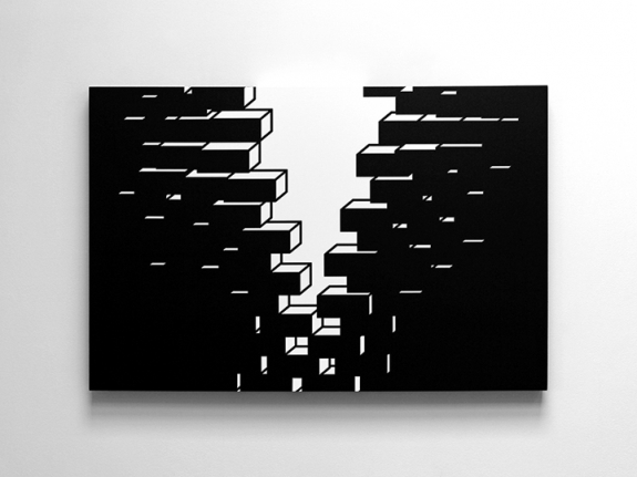 Askash Nihalani Fissure 2015 Acrylic on canvas 24 x 36 in.