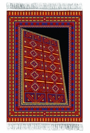 Saks Afridi Space Time Continuum (Ed. of 5) 2017 Handmade wool rug 48 x 72 in.