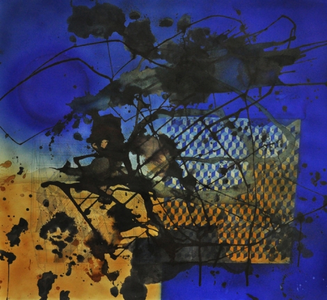 M. Pravat Untitled (A) 2016 Mixed media on paper 42 x 46 in.
