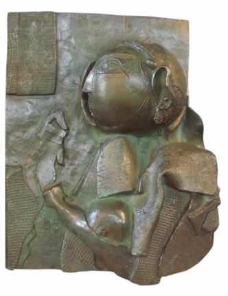 K. Laxma Goud PORTRAIT RELIEF 7 2007 Bronze casting 17 x 13 x 4 in. SOLD