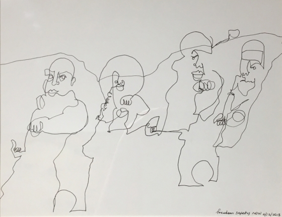 Jaishri Abichandani Line Drawing 1 2018 Ink on paper 10 x 13 in.