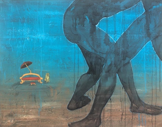 UNTITLED (THE CHAIR) 2007 Acrylic on tarpaulin 52 x 66 in.