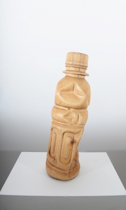 Debanjan Roy, Untitled (Water Bottle), 2013, carved wood, 20.50 x 6.50 x 6 in