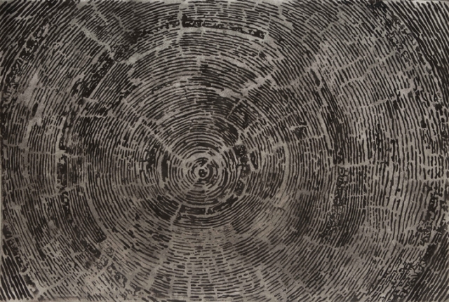 G. R. Iranna Black Body, 2017, Coal on paper, 42 x 56 in