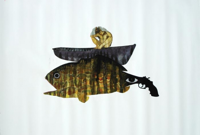 Avishek Sen, Untitled 2, 2010, Water based medium on paper, 55 x 41 in