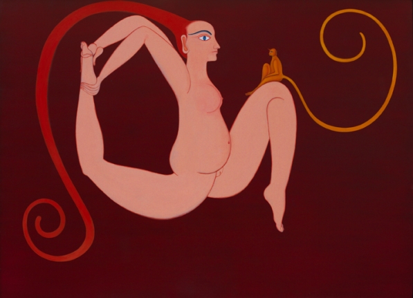 Rekha Rodwittiya Second Skin 2007 Acrylic and oil on canvas 60 x 84 in.