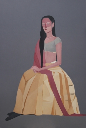 Surendran Nair Trogon 2017 Oil on canvas 53 x 35 in.