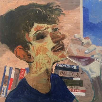 Salman Toor Avenue B Apartment, 2015 Oil on panel 12 x 12 in
