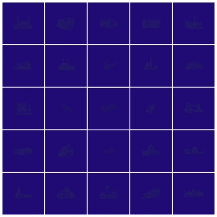 Abdullah M. I. Syed Structures of Culture Vultures: Blue, 2017 Clear spot printing on archival paper in 25 parts 65 x 65 in