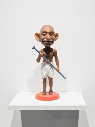 Debanjan Roy Toy Gandhi 7 (Small Bobblehead), 2019 Silicone and automotive paint 16 x 12 x 8 in
