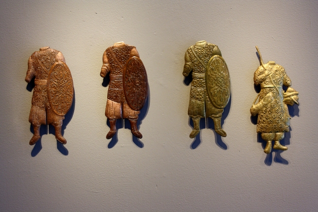 Adeela Suleman SO THIS IS IT 1 (Ed. of 3) 2014 Hand-beaten copper and brass 9 x 21 in.